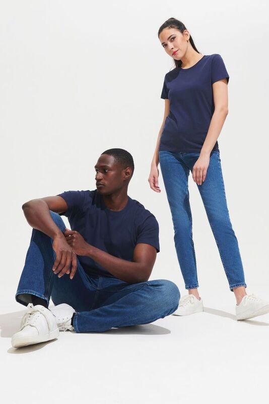 Футболка унисекс Regent 150, синяя (джинс) арт.1376.43