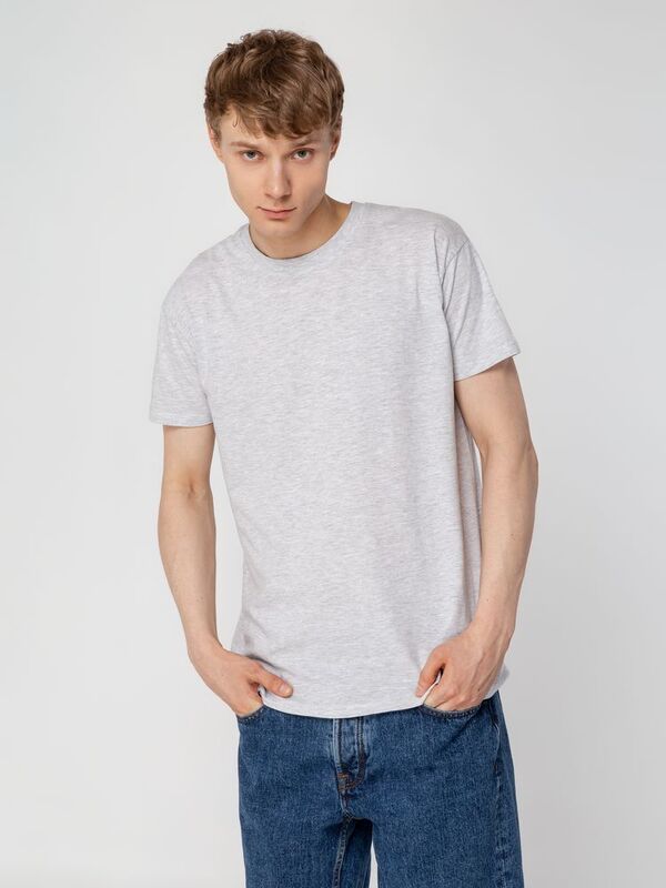 Футболка унисекс Regent 150, светло-серый меланж арт.1376.16