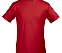 Футболка мужская с контрастной отделкой Madison 170, красный/белый арт.1834.50