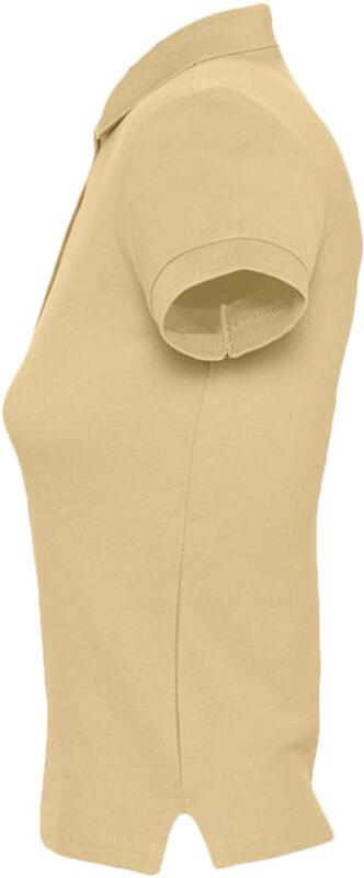 Рубашка поло женская People 210, бежевая арт.1895.10