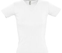 Футболка женская Lady 220 с V-образным вырезом, белая арт.1874.60