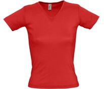 Футболка женская Lady 220 с V-образным вырезом, красная арт.1874.50