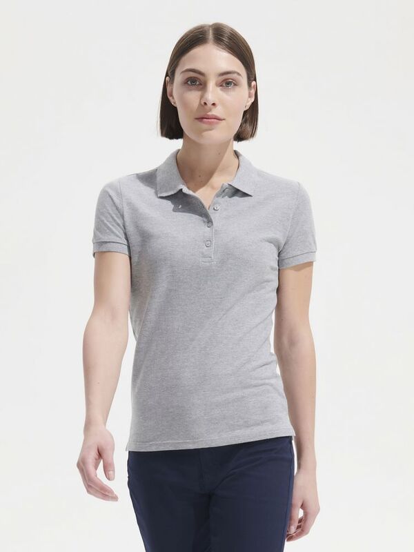 Рубашка поло женская People 210, голубая арт.1895.14