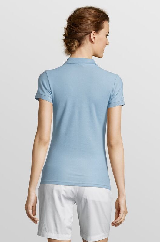 Рубашка поло женская People 210, голубая арт.1895.14