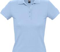 Рубашка поло женская People 210, голубая арт.1895.14