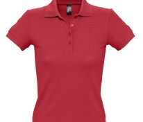 Рубашка поло женская People 210, красная арт.1895.50