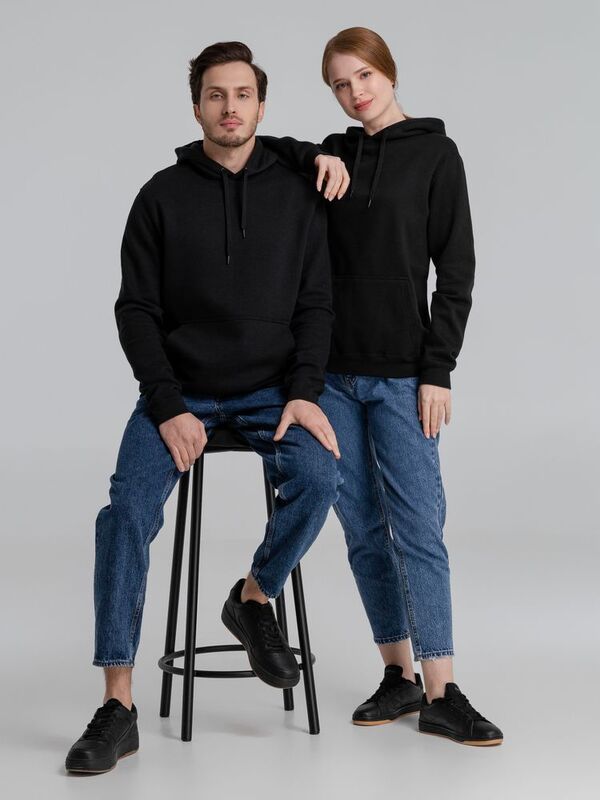 Толстовка с капюшоном Slam 320, черная арт.2401.30