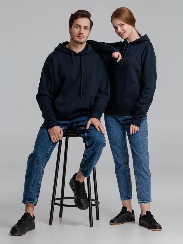 Толстовка с капюшоном Slam 320, темно-синяя арт.2401.40