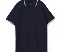 Рубашка поло мужская с контрастной отделкой Practice 270, темно-синий/белый арт.2502.40