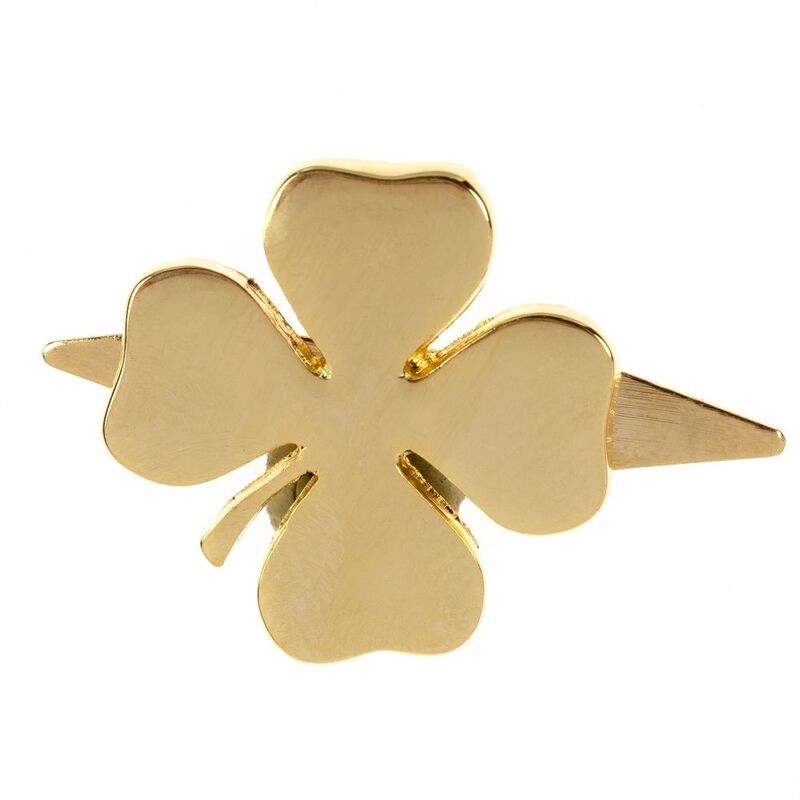 Шильдик &laquo;Счастливый клевер&raquo;, золотистый арт.16476.00