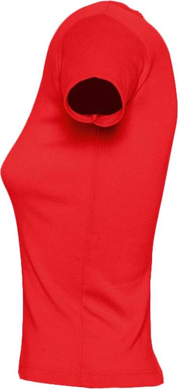 Футболка женская с круглым вырезом Lady 220 красная арт.1372.50