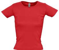 Футболка женская с круглым вырезом Lady 220 красная арт.1372.50