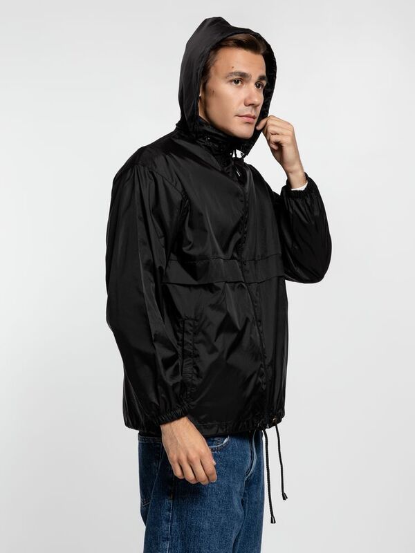 Ветровка из нейлона Surf 210, черная арт.1384.30