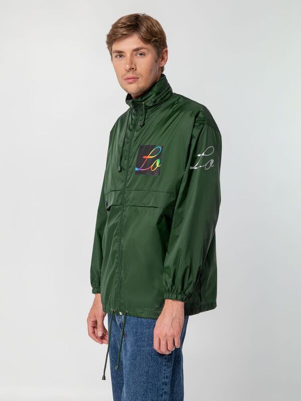 Ветровка из нейлона Surf 210, зеленая арт.1384.90
