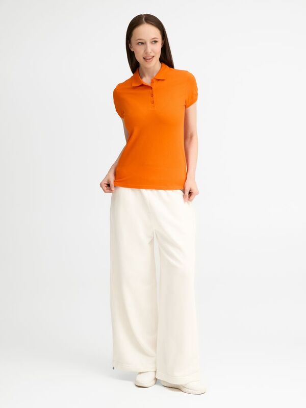 Рубашка поло женская People 210, оранжевая арт.1895.20