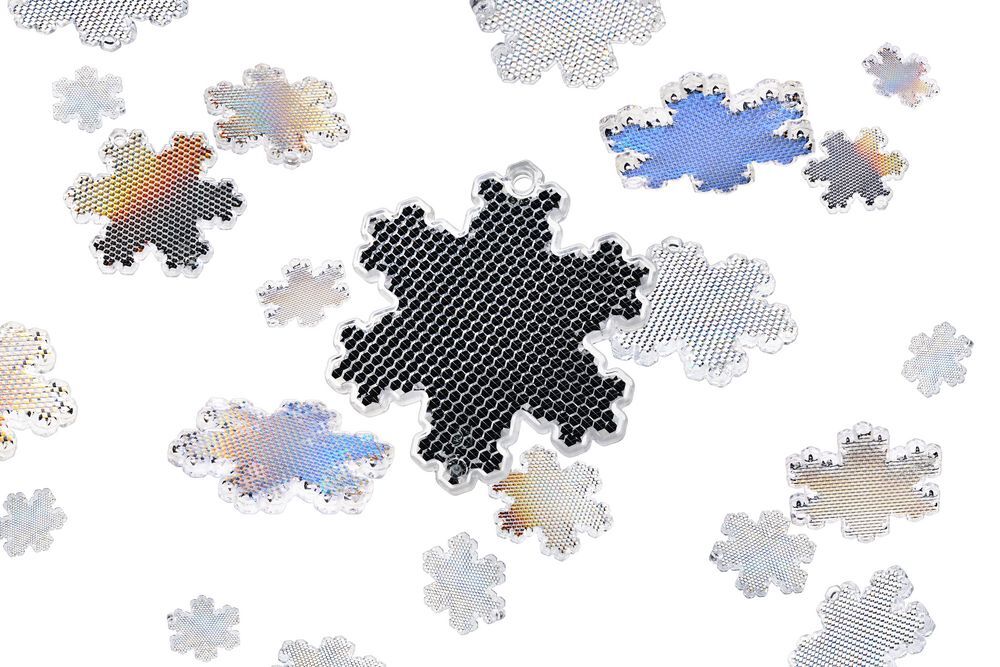 Пешеходный светоотражатель &laquo;Снежинка&raquo;, белый арт.4209.60