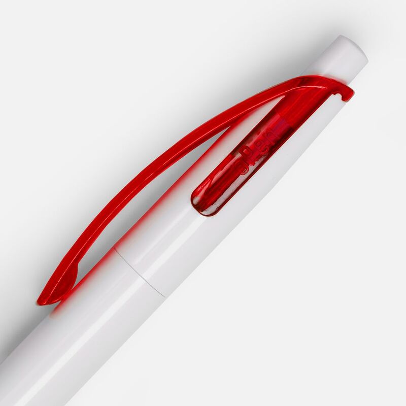 Ручка шариковая Bento, белая с красным арт.4708.65