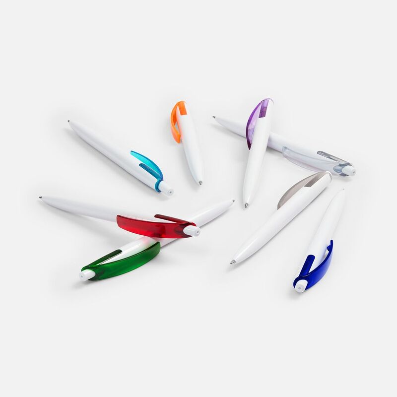 Ручка шариковая Bento, белая с синим арт.4708.64