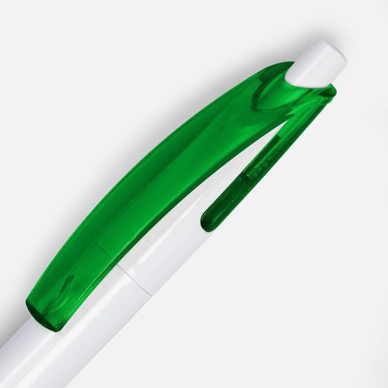 Ручка шариковая Bento, белая с зеленым арт.4708.69