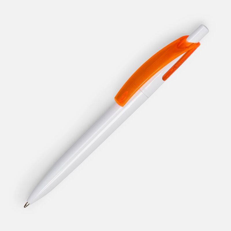 Ручка шариковая Bento, белая с оранжевым арт.4708.62