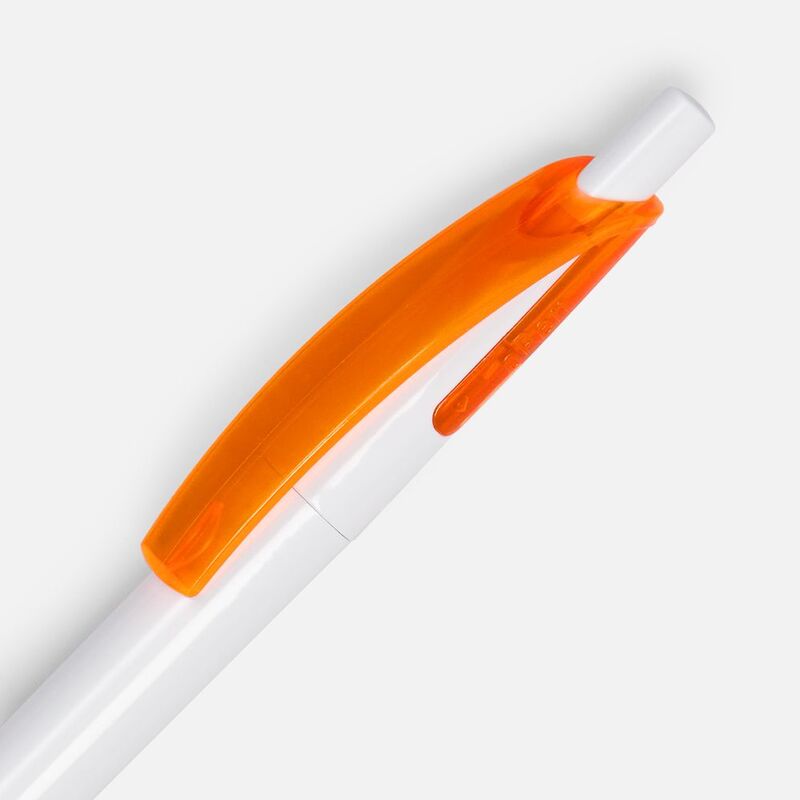 Ручка шариковая Bento, белая с оранжевым арт.4708.62