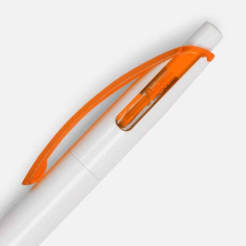 Ручка шариковая Bento, белая с оранжевым арт.4708.62