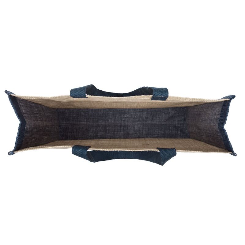 Холщовая сумка для покупок Bagari с синей отделкой арт.4866.40