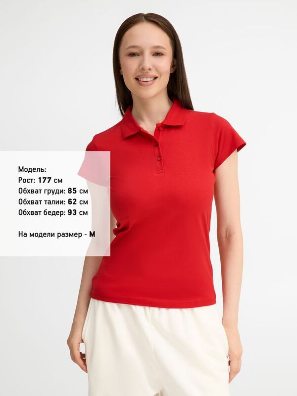 Рубашка поло женская Prescott Women 170, красная арт.6087.50