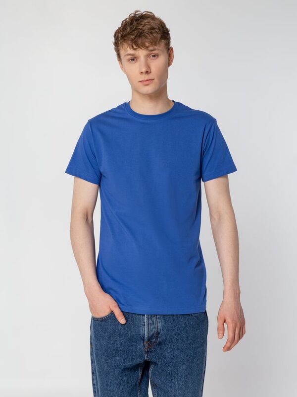 Футболка унисекс T-Bolka 160, ярко-синяя арт.6140.44