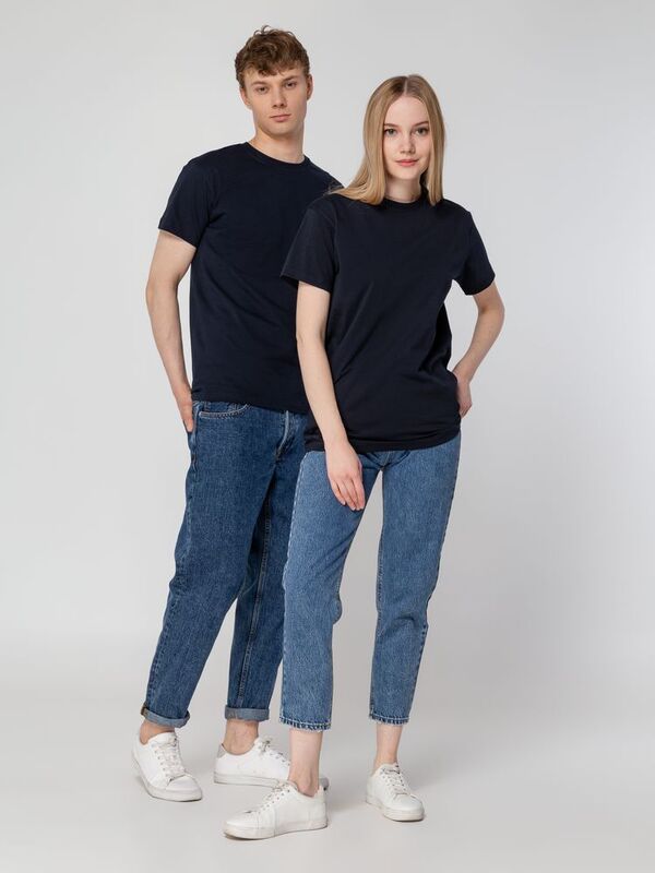 Футболка унисекс T-Bolka 160, темно-синяя арт.6140.40