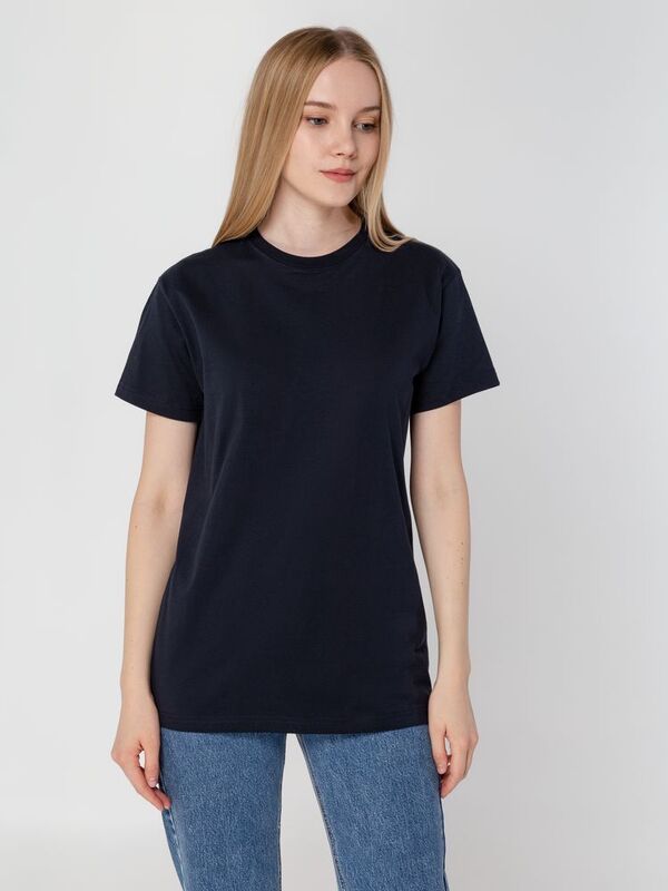 Футболка унисекс T-Bolka 160, темно-синяя арт.6140.40