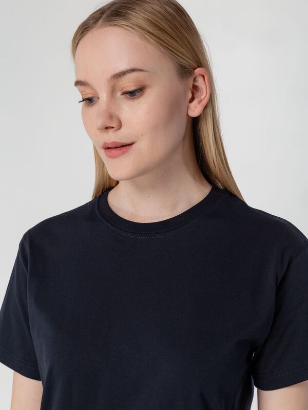 Футболка унисекс T-Bolka 160, темно-синяя арт.6140.40