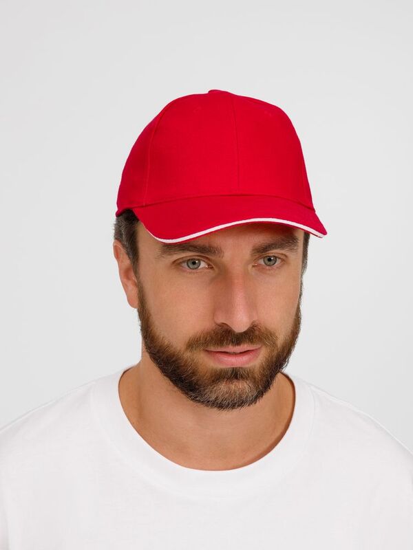 Бейсболка Buffalo, красная с белым арт.6404.56