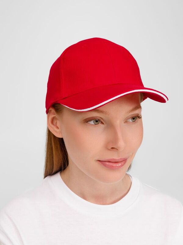 Бейсболка Buffalo, красная с белым арт.6404.56