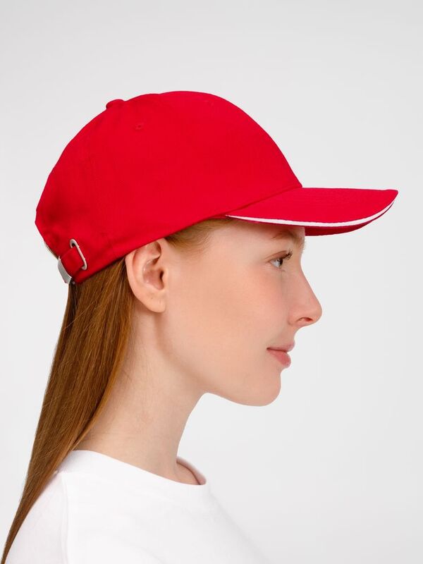 Бейсболка Buffalo, красная с белым арт.6404.56