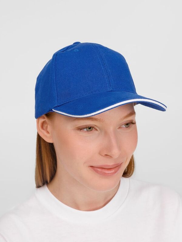 Бейсболка Buffalo, ярко-синяя с белым арт.6404.46