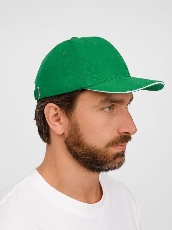 Бейсболка Buffalo, ярко-зеленая с белым арт.6404.96