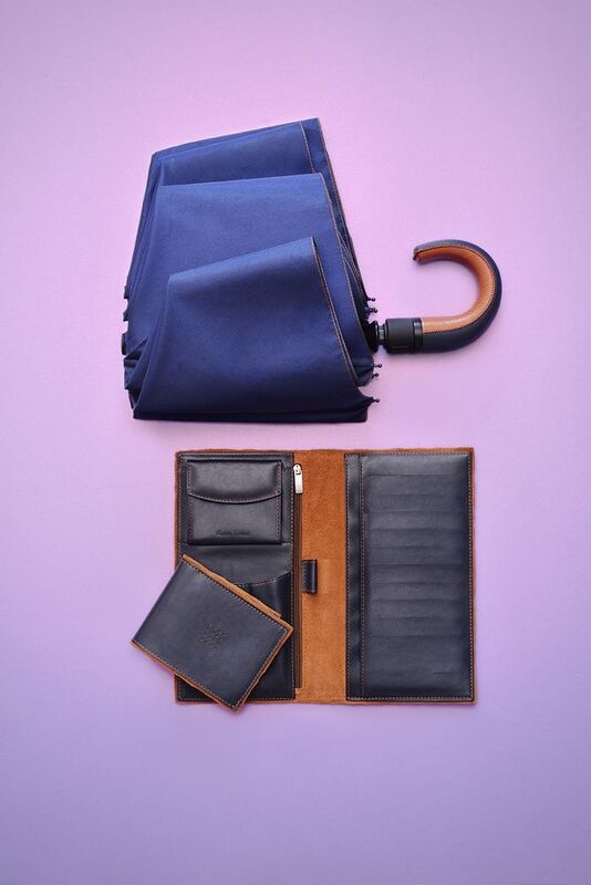 Складной зонт Palermo, темно-синий арт.5131