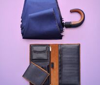 Складной зонт Palermo, темно-синий арт.5131