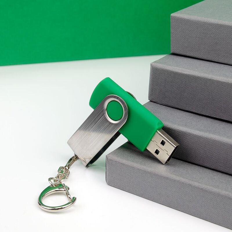 Флешка Twist, зеленая, 8 Гб арт.4437.98