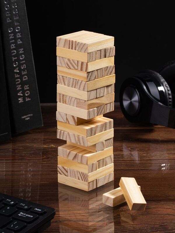 Игра &laquo;Деревянная башня мини&raquo;, неокрашенная арт.5351.00