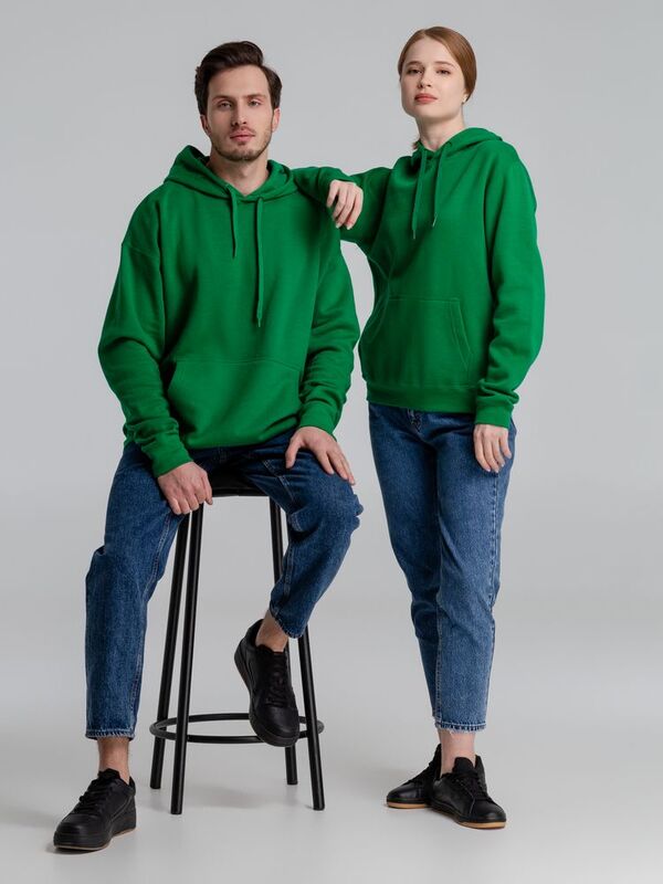 Толстовка с капюшоном Slam 320, ярко-зеленая арт.2401.92