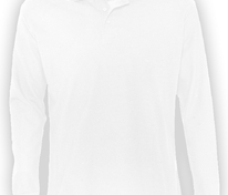 Рубашка поло мужская с длинным рукавом Star 170, белая арт.5420.60