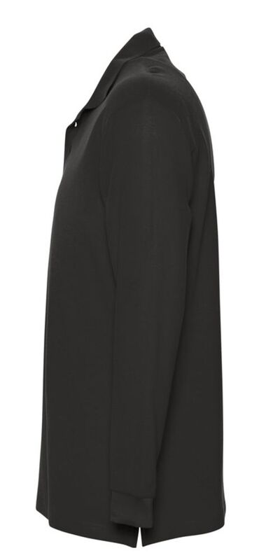 Рубашка поло мужская с длинным рукавом Star 170, черная арт.5420.30