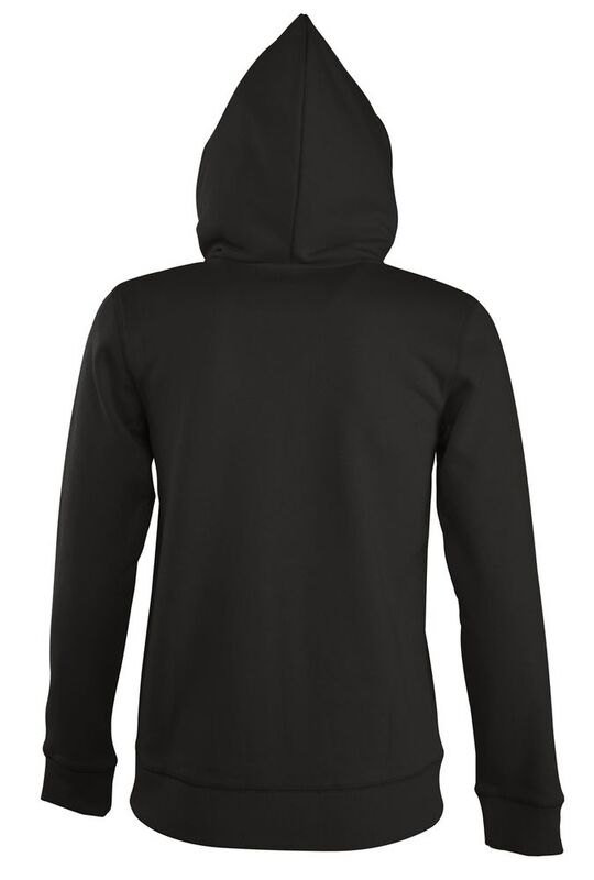 Толстовка женская на молнии с капюшоном Seven Women, черная арт.5574.30