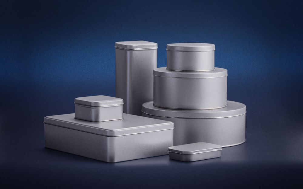 Коробка Pragmax High, прямоугольная, серебристая арт.5586