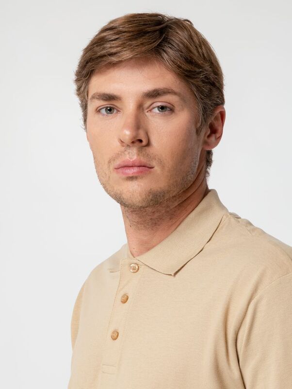 Рубашка поло мужская Summer 170, бежевая арт.1379.10