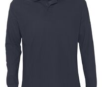 Рубашка поло мужская с длинным рукавом Star 170, темно-синяя арт.5420.40