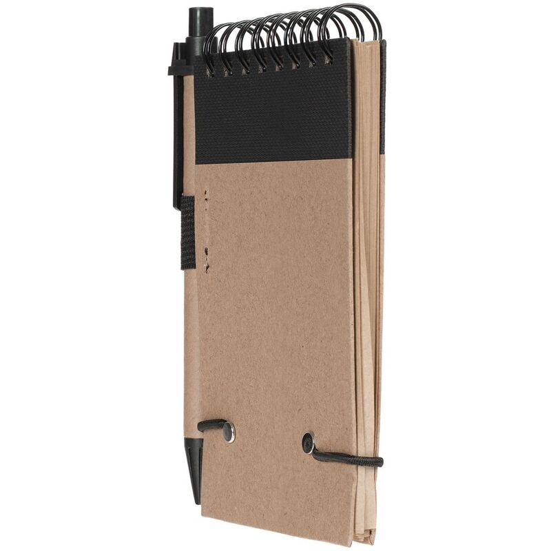 Блокнот на кольцах Eco Note с ручкой, черный арт.5596.30