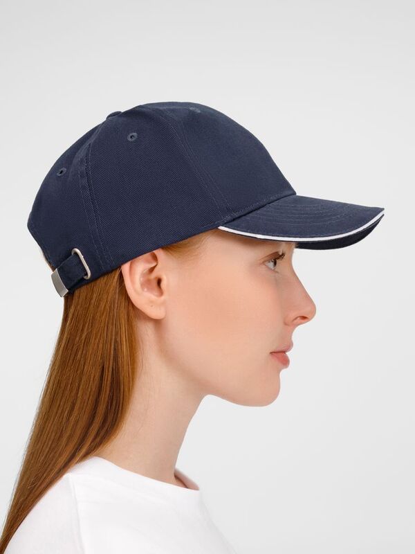 Бейсболка Buffalo, темно-синяя с белым арт.6404.76